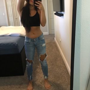 Zara destroyed jeans